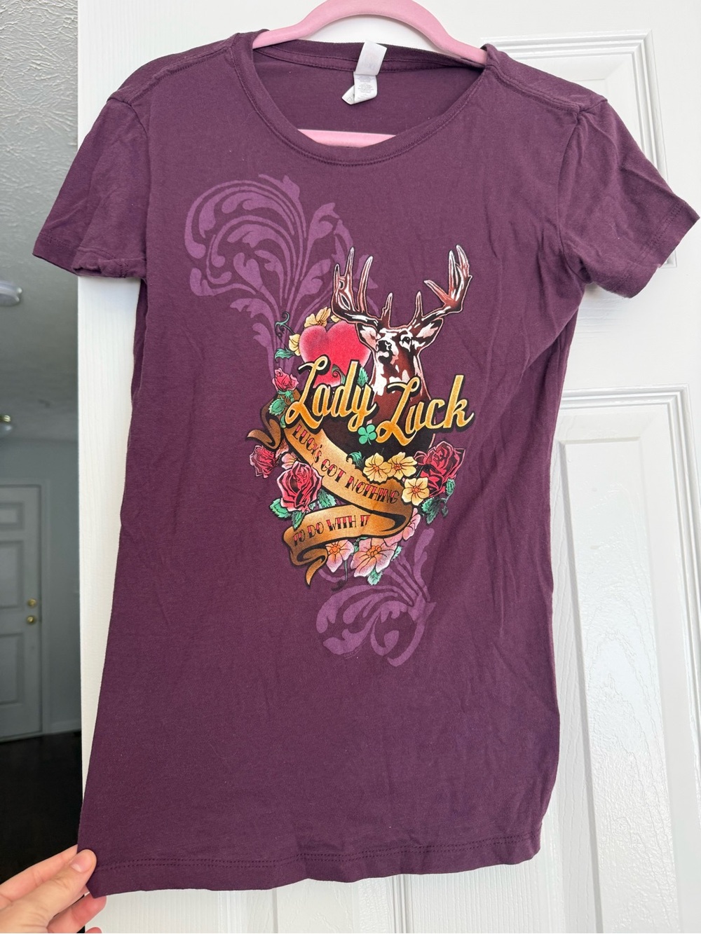 Plum Crewneck Graphic Tee